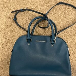 Michael Kors blue Satchel Bag & matching wallet